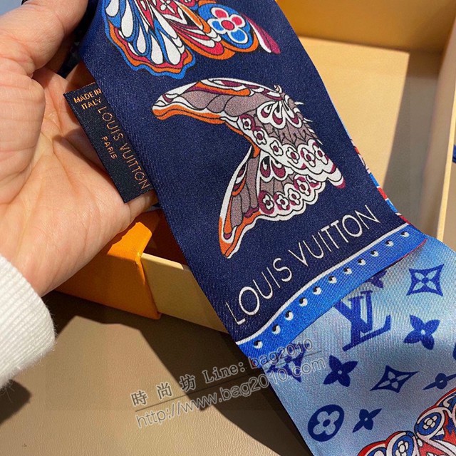 Louis Vuitton絲巾 路易威登雙層真絲發帶 LV冬季新款真絲飄帶  mmj1198